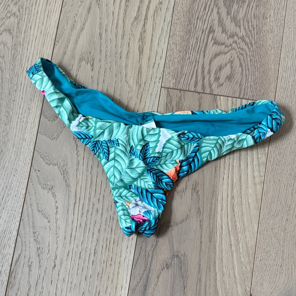Mara Hoffman Tropical Leaf Print Bikini Bottom – Cheeky Cut Swim Bottom